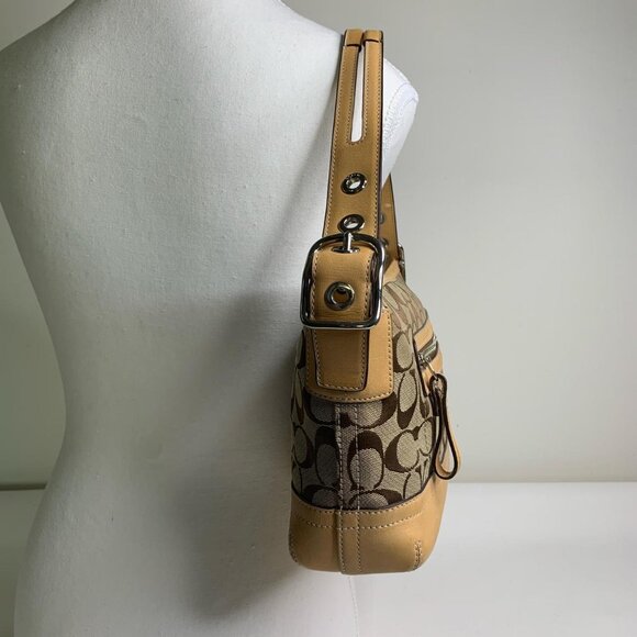 Tan and brown Coach Signature - Picture 5 of 8